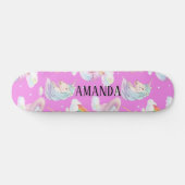 Unicorn patroon skateboard (Horizontaal)