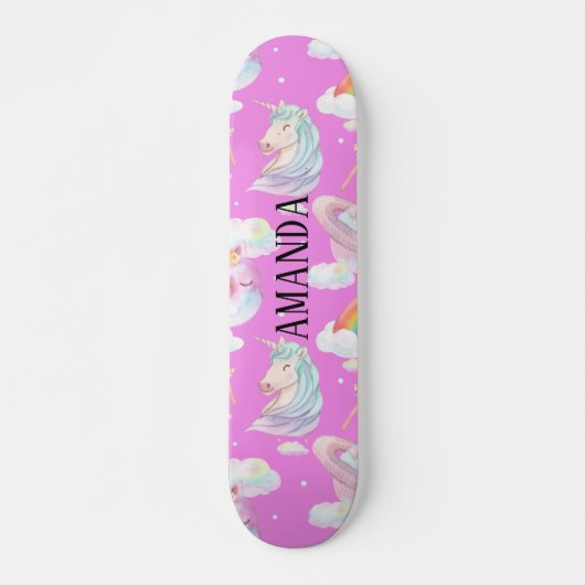 Unicorn patroon skateboard (Voorkant)