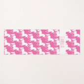 Unicorn Pattern Aangepast Roze Yogamat (Voorkant (horizontaal))