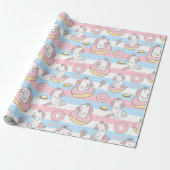 Unicorn Pattern Cadeaupapier (Uitgerold)