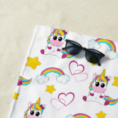 Unicorn pattern strandlaken (In situ)