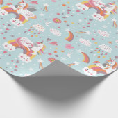 Unicorn Pattern Wrapping Paper Cadeaupapier (Hoek)