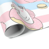 Unicorn Pattern Wrapping Paper Cadeaupapier (Rol Hoek)