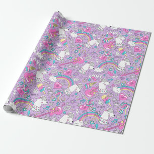 Unicorn Pattern Wrapping Paper Cadeaupapier