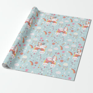 Unicorn Pattern Wrapping Paper Cadeaupapier
