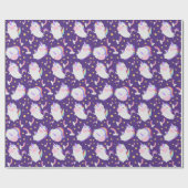 Unicorn Pattern Wrapping Paper Cadeaupapier (Vlak)