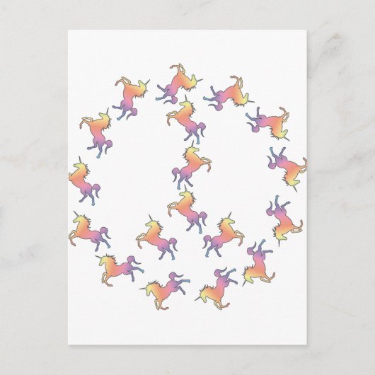Unicorn Peace Briefkaart (Voorkant)