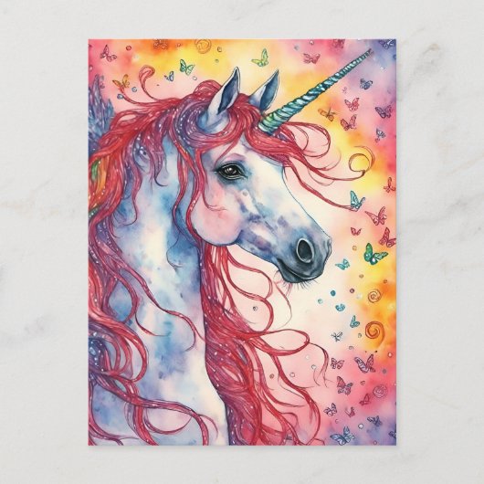 Unicorn Pegasus Briefkaart (Voorkant)