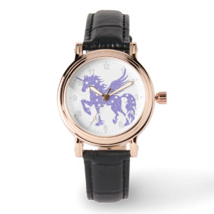 Unicorn pegasus - Kies achtergrondkleur Horloge