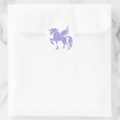 Unicorn pegasus - Kies achtergrondkleur Ronde Sticker (Tas)