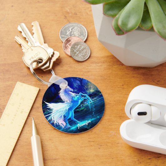 Unicorn Pegasus Sleutelhanger Voeg JOUW NAAM toe (Bureau)