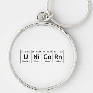 UNiCoRn Periodic Table Elements Word Chemistry Sleutelhanger