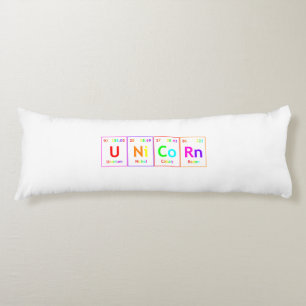 UNiCoRn Periodic Table Elements Word Rainbow-kleur Lichaamskussen