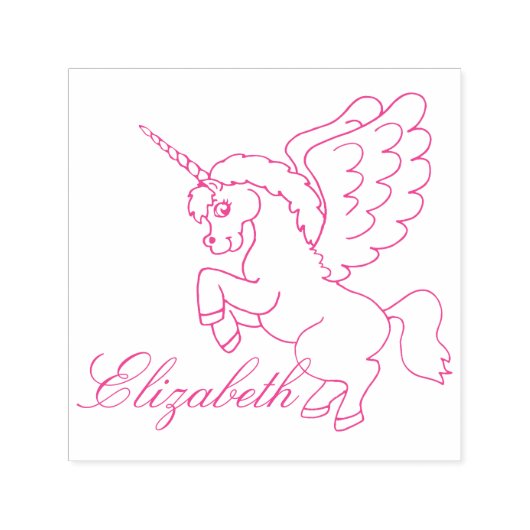 Unicorn personaliseren  zelfinktende stempel (Design)