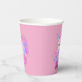unicorn & personalize your name papieren bekers (Rechts)