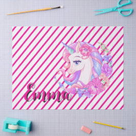 unicorn & personalize your name tissuepapier