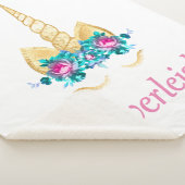 Unicorn Personalized Sherpa Blanket Deken (3/4)