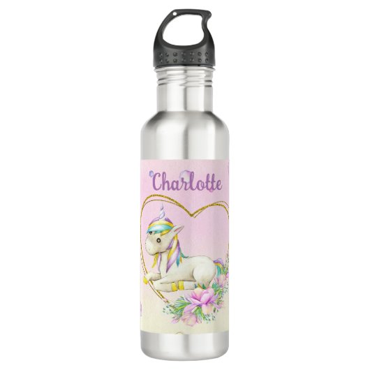 Unicorn Personalized Waterfles (Voorkant)