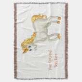 Unicorn personnalisé de texte lancer couverture (devant Vertical)