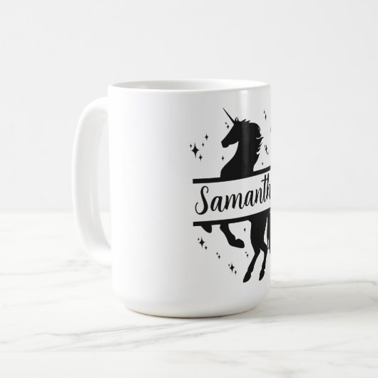 Unicorn persoonlijke 15 oz klassieke Mok (Voorkant links)