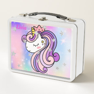Unicorn Persoonlijke metalen lunchbox
