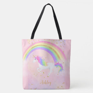 Unicorn Persoonlijke tas Roze goudregenboog