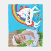 Unicorn Photo Fleece Blanket Deken (Voorkant)