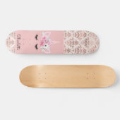 Unicorn Pin Damask Skateboard personnalisé (Horz)
