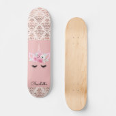 Unicorn Pin Damask Skateboard personnalisé (Recto)