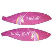 Uniçorn Pink Glitter Sparkles Girly Personalized Basketbal (Panelen)