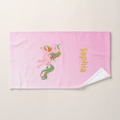 Unicorn Pink Gold Spots Girly Cute Bad Handdoek (Handdoek)