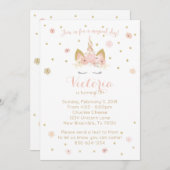 Unicorn Pinks 5X7 Uitnodiging (Voorkant / Achterkant)