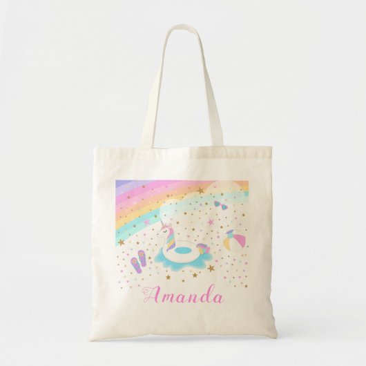Unicorn Pool Float Canvas tas (Voorkant)