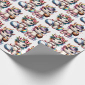 Unicorn Pool Party  Cadeaupapier (Hoek)