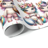 Unicorn Pool Party  Cadeaupapier (Rol Hoek)