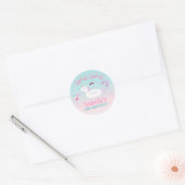Unicorn Pool Party Favor Label Sticker Pool Party (Envelop)