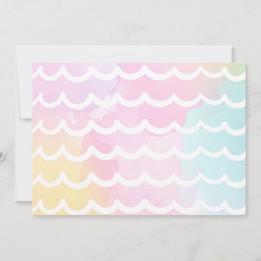 Unicorn Pool Pool Invitation Pool Anniversaire (Dos)