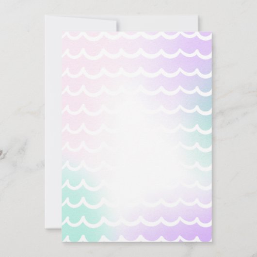 Unicorn Pool Pool Invitation Pool Anniversaire (Dos)