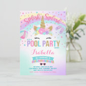Unicorn Pool Pool Invitation Pool Anniversaire (Debout devant)