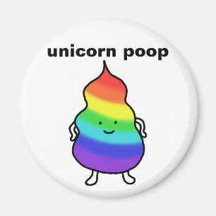 Unicorn Poop Funny Magnet Cute Rainbow Poop Joke Magneet
