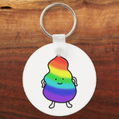 Unicorn Poop Key chain Funny Cute Rainbow Poop Sleutelhanger (Voorkant)