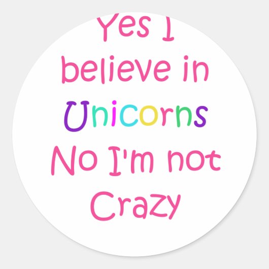 Unicorn Poop Ronde Sticker (Voorkant)