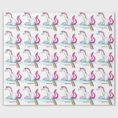 Unicorn pooping Rainbow - Einhorn pubst Regenbogen Cadeaupapier (Vlak)