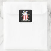 Unicorn Popcorn Whats Poppin Funny Vierkante Sticker (Tas)