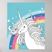 UNICORN POSTER BLEU (Devant)