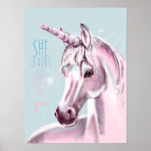 Unicorn Poster met Sparkle en Citaat