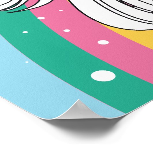 UNICORN POSTER PINK (Hoek)