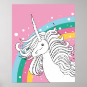 UNICORN POSTER PINK (Voorkant)