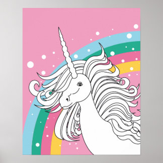 UNICORN POSTER PINK