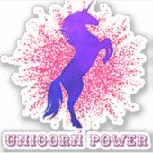 Unicorn Power Custom-Cut vinylsticker Sticker (Voorkant)